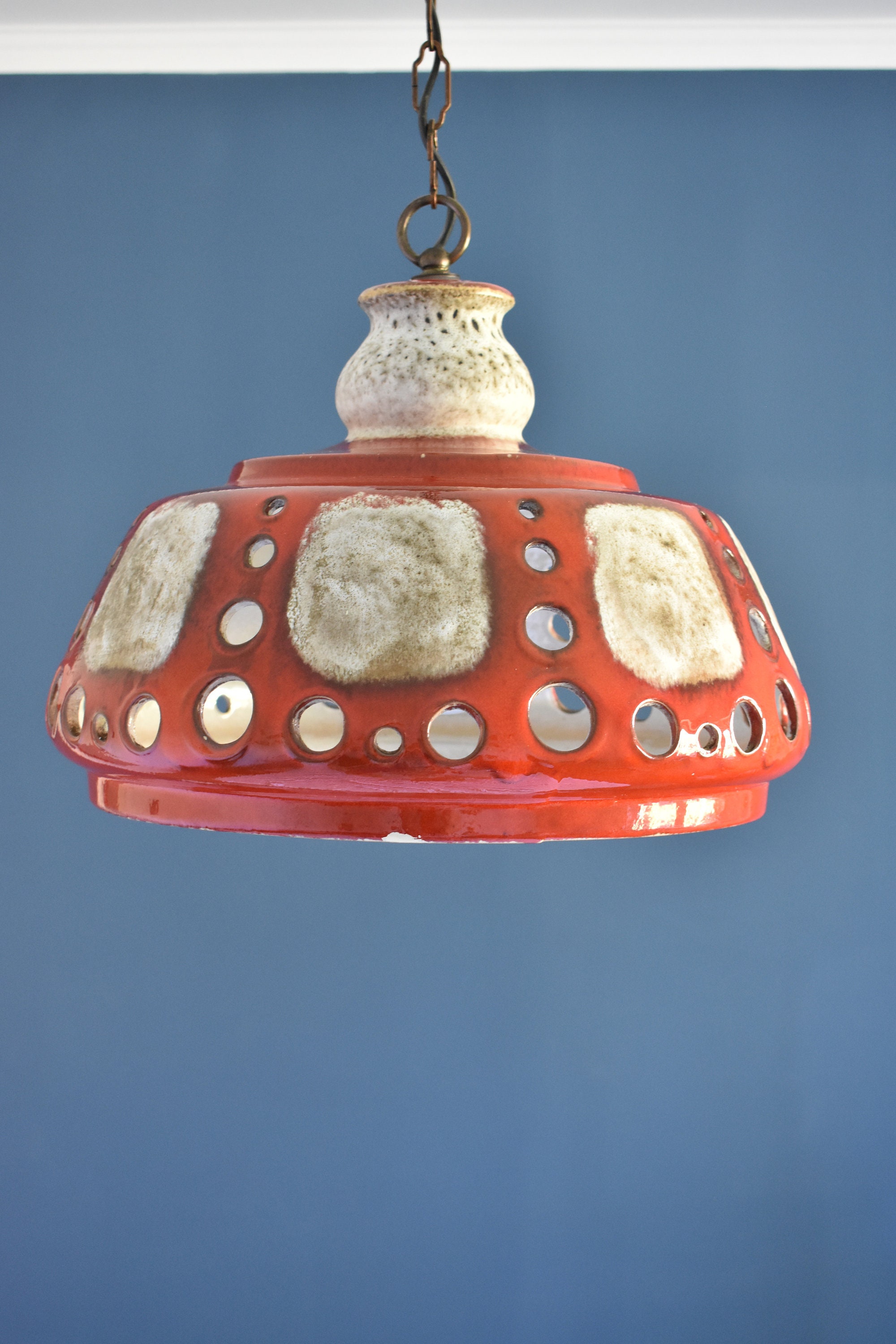 Vintage Ceramic Pendant Light by Pan 