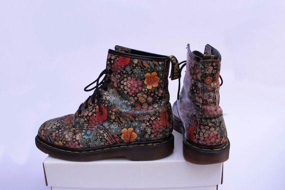 doc martens floral pattern