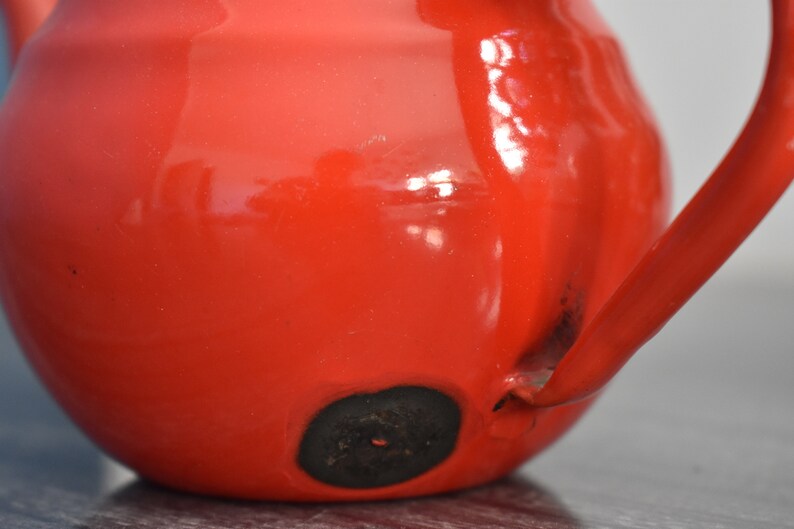 Vintage Enamel Teapot Made in Yugoslavia by Emo Celje / Small Etsy