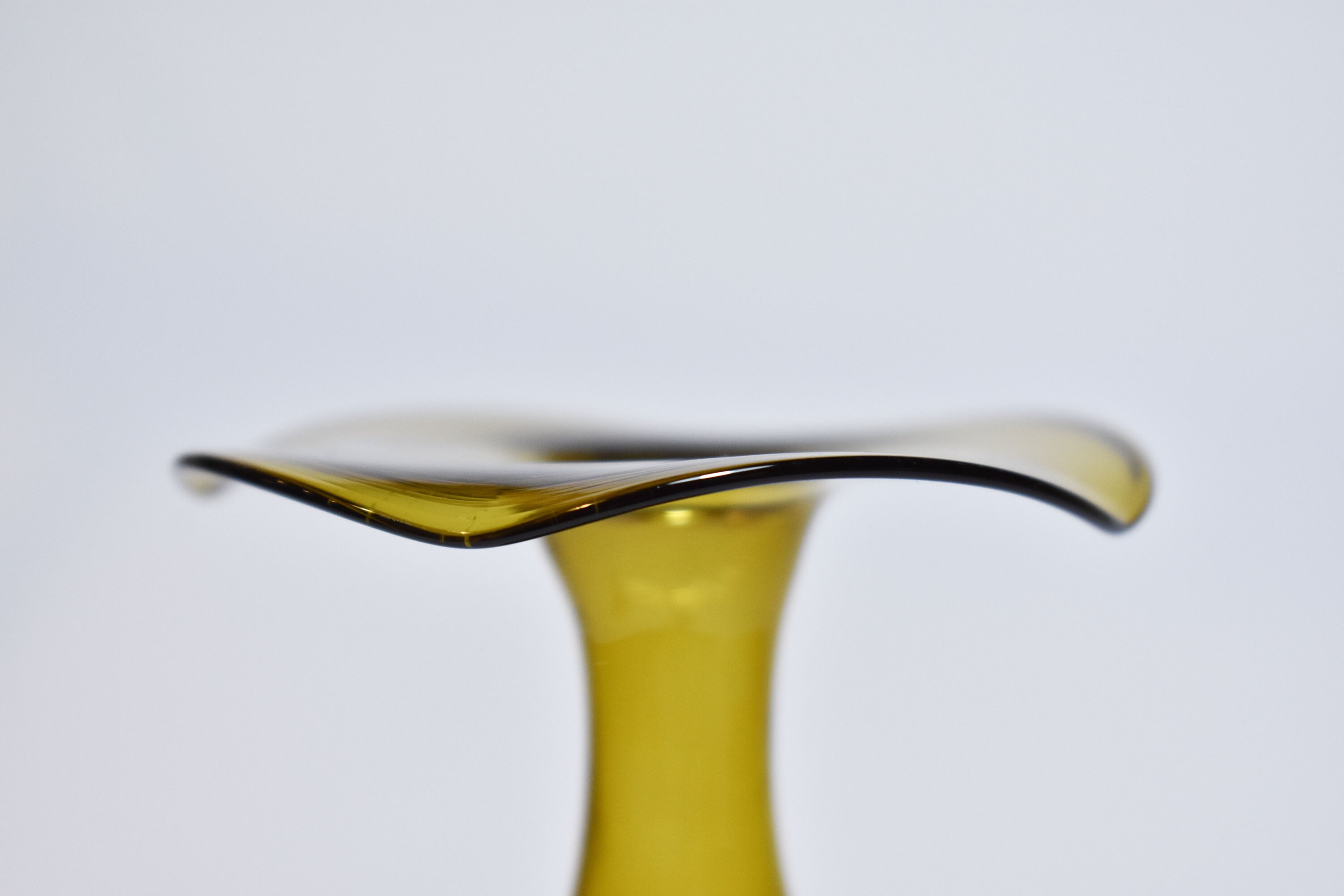 Vintage Lauscha Amber Vase Made IN East Germany / Blown Glass Etsy