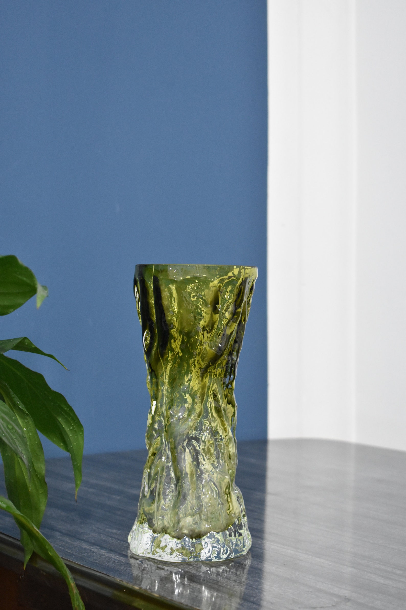 Picture of Ingrid Glashutte Large Textured Glass Vase / Ice Glass Vase / - Etsy