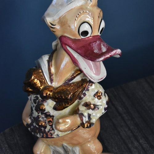 Vintage Porcelain Donald Duck Lamp / 1950s discount Steatyt ZB KATOWICE Poland / Night Lamp for Kids / Retro Night Lamp / Porcelain Figurine