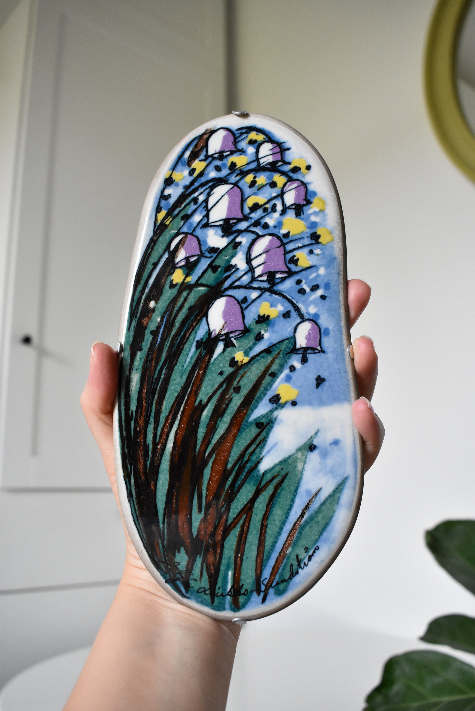 ARABIA Finland HLA 手描き 陶版　プレート ARABIA Finland Flower Wall Plaque 9
