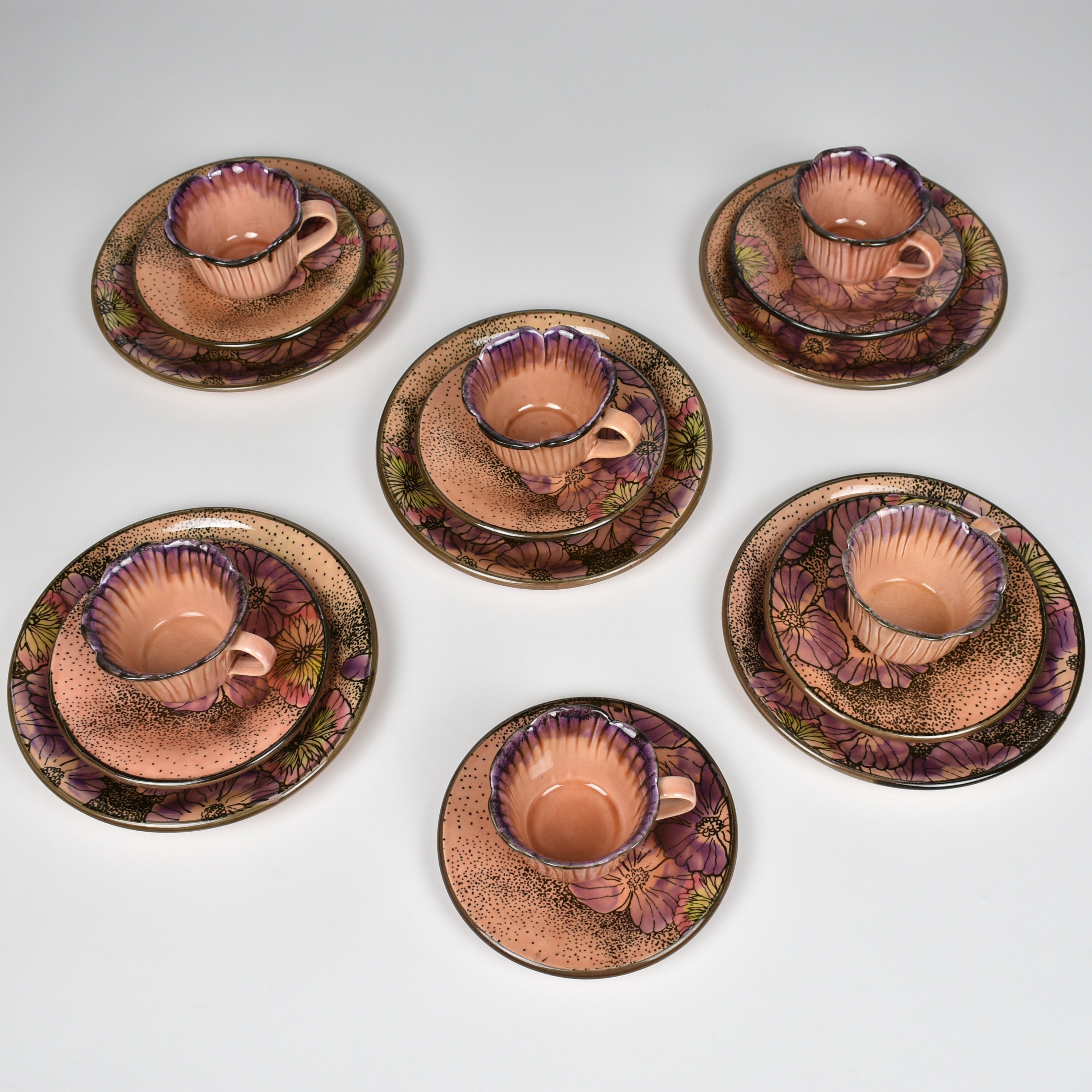 Baldelli Ceramic Tea Set / Made in Italy in the 70s / Italian
