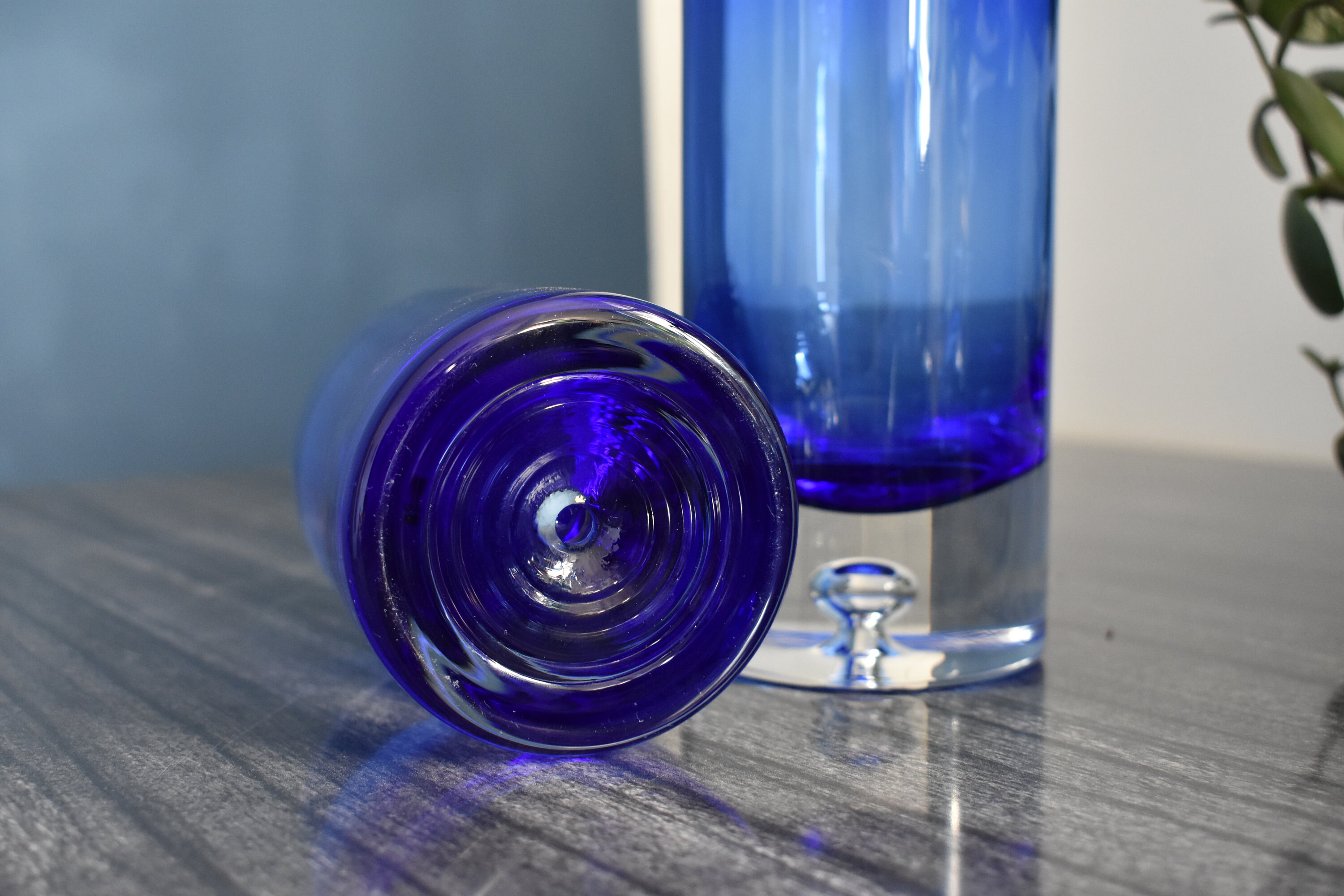 Two Vintage Krosno Candle Holders With Suspended Bubble / Etsy