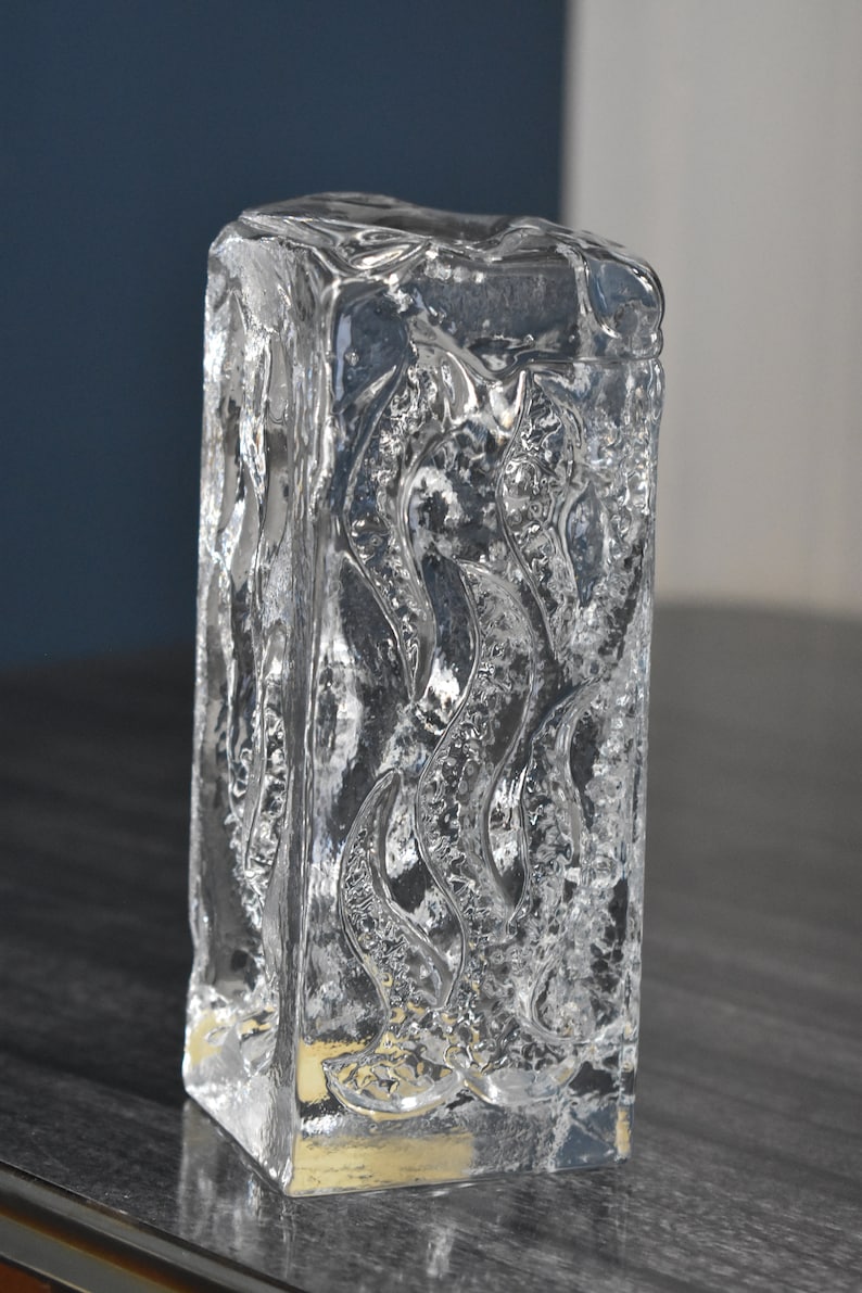 Vintage Crystal Glass Candle Holder by Ingrid Glashütte / Etsy