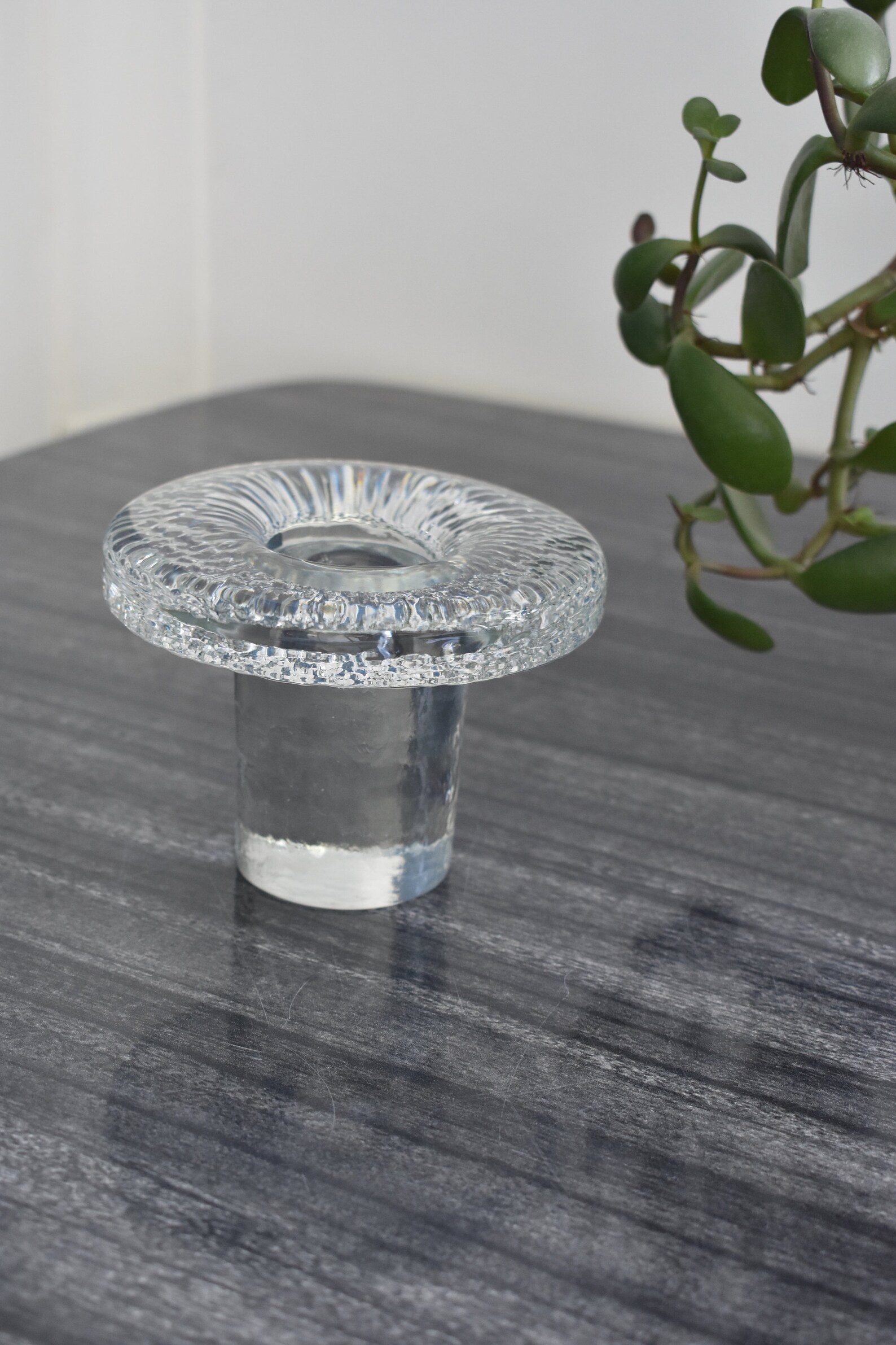 Vintage Scandinavian Style Glass Candle Holder / Pukeberg Etsy