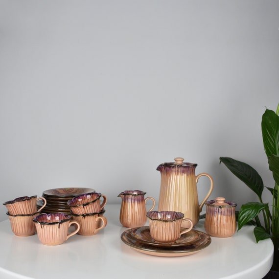 Baldelli Ceramic Tea Set / Made in Italy in the 70s / Italian
