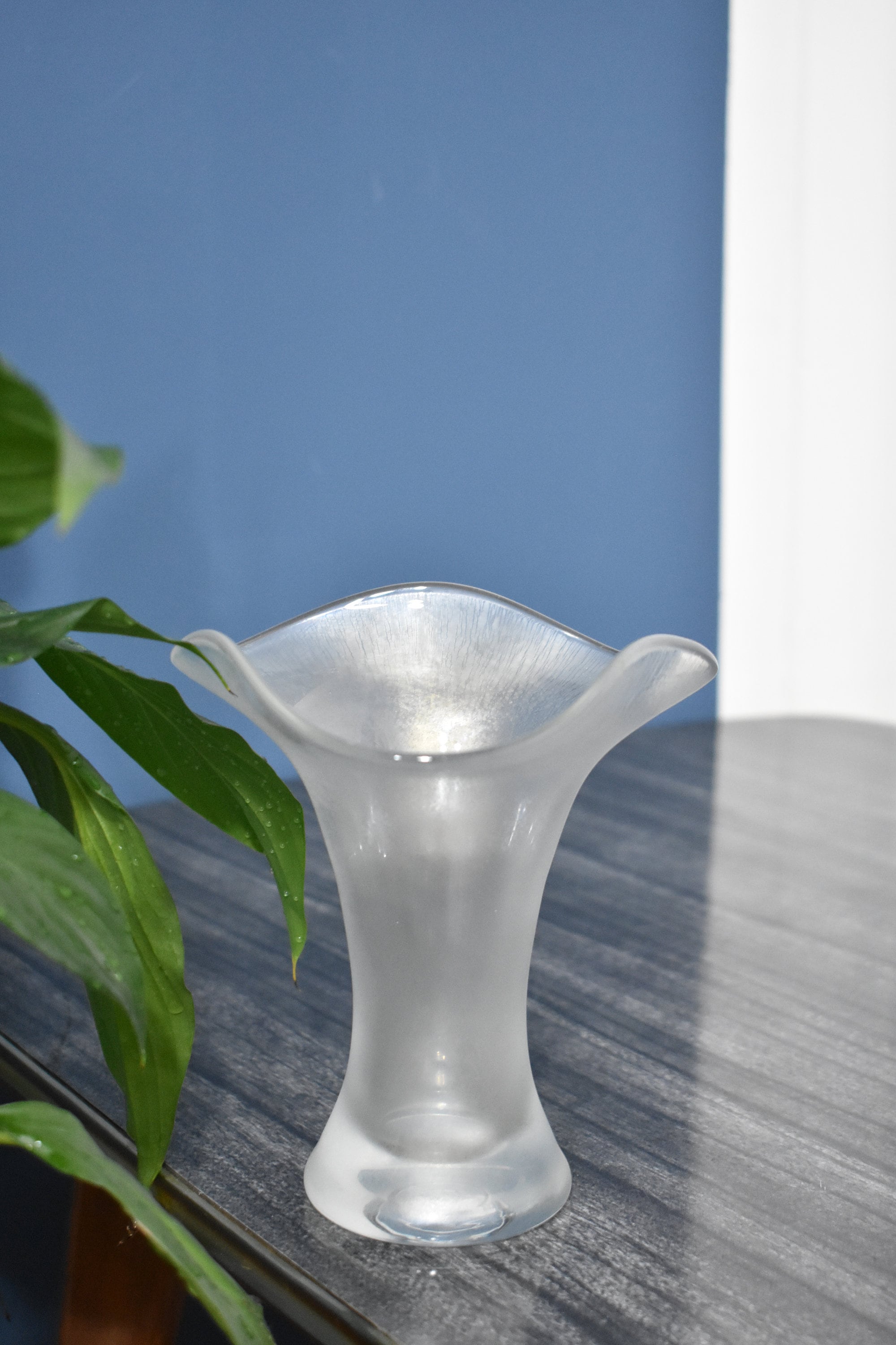 高級感 Vintage German ERWIN EISCH Studio Iridescent Glass Vase 花瓶・フラワースタンド