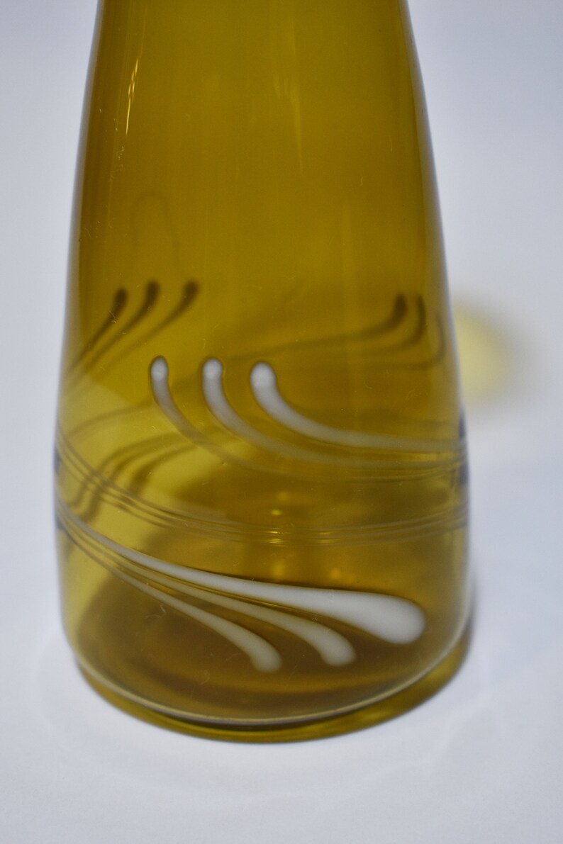 Vintage Lauscha Amber Vase Made IN East Germany / Blown Glass Etsy