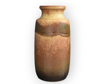 Scheurich Ceramic Vase 213-20 / Brown & Butterscotch LAVA DRIP Mid / Century Modern Art Pottery / Vintage Brown Ceramic Vase / 1970s