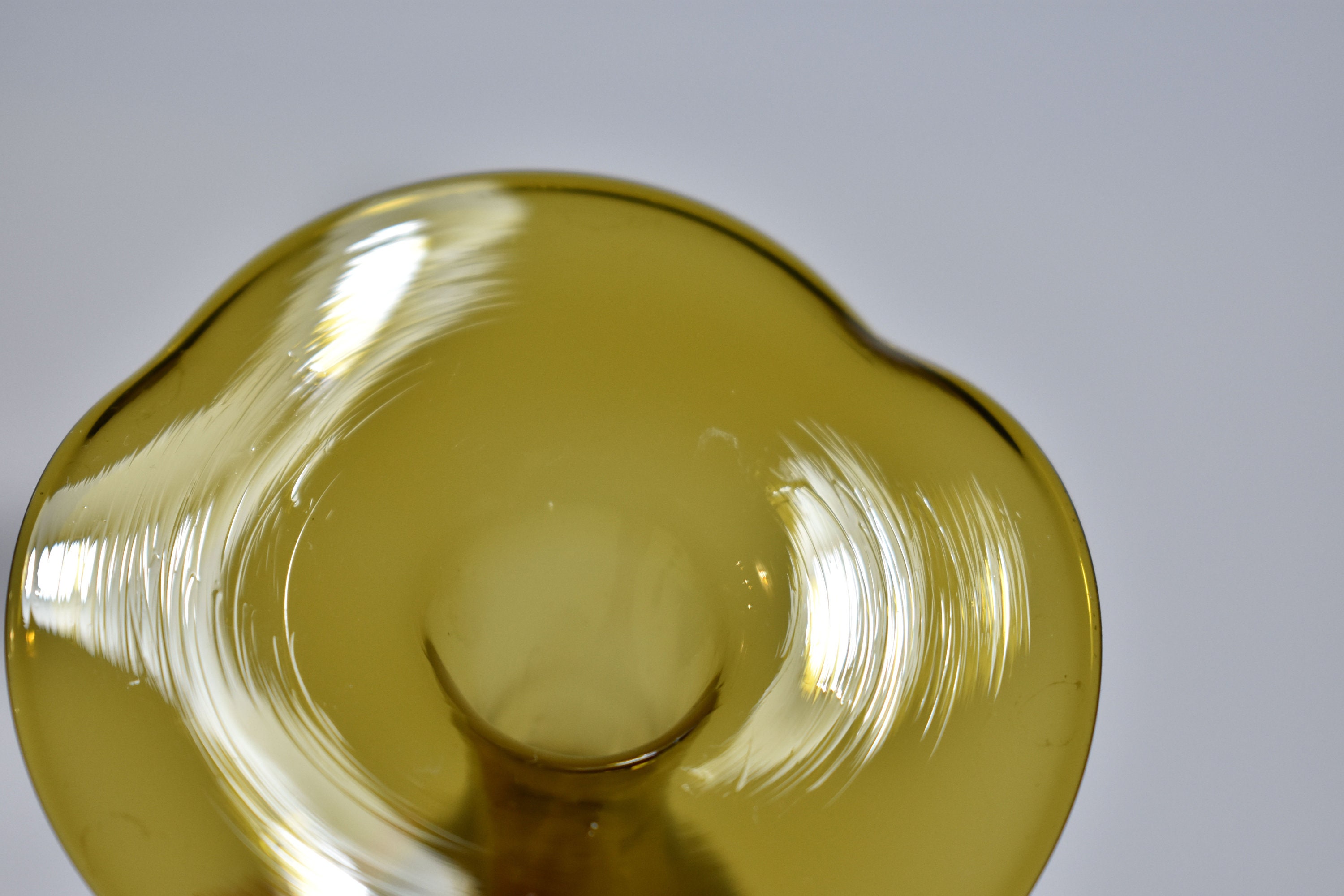 Vintage Lauscha Amber Vase Made IN East Germany / Blown Glass Etsy