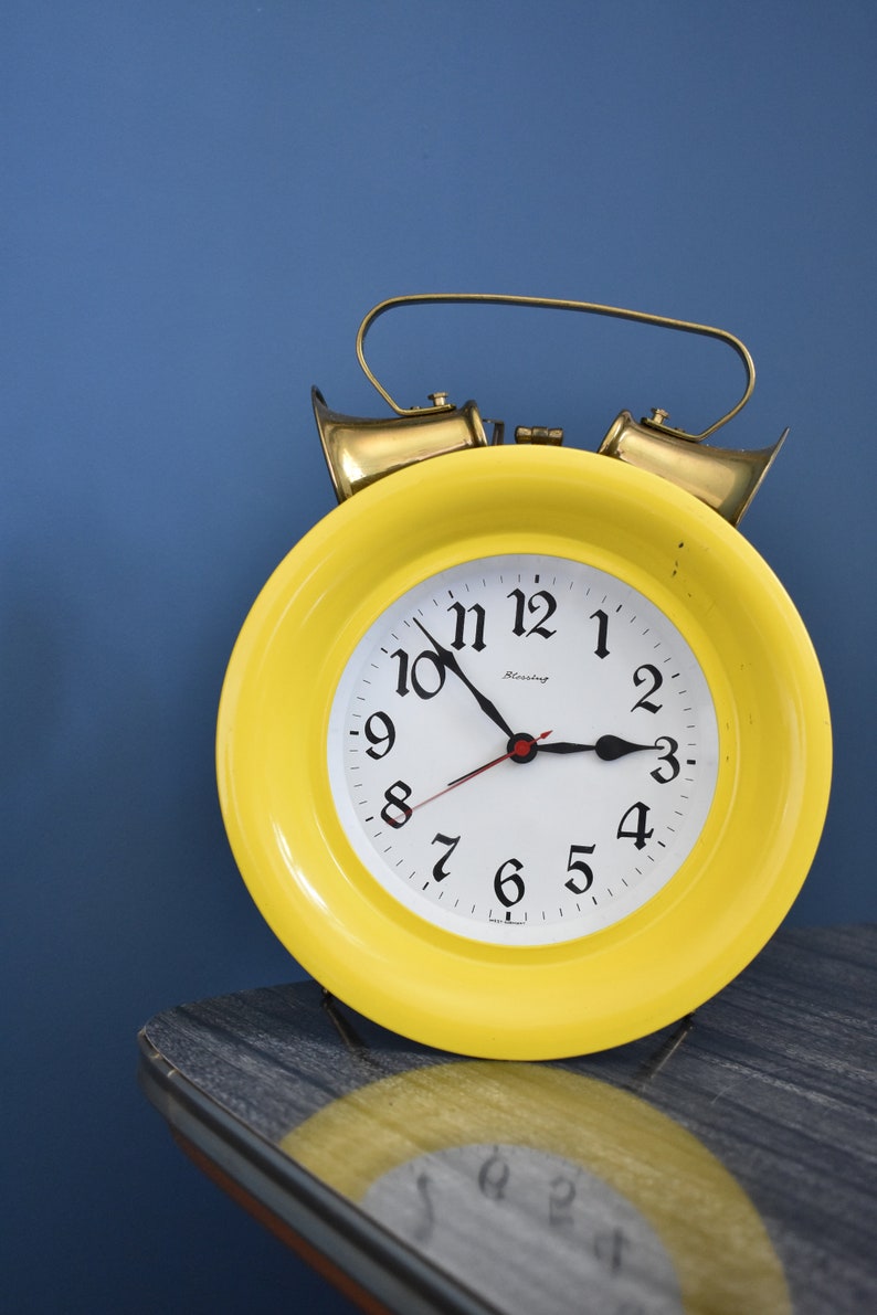 Vintage Yellow Alarm Clock by Blessing / Made in West Germany | Etsy