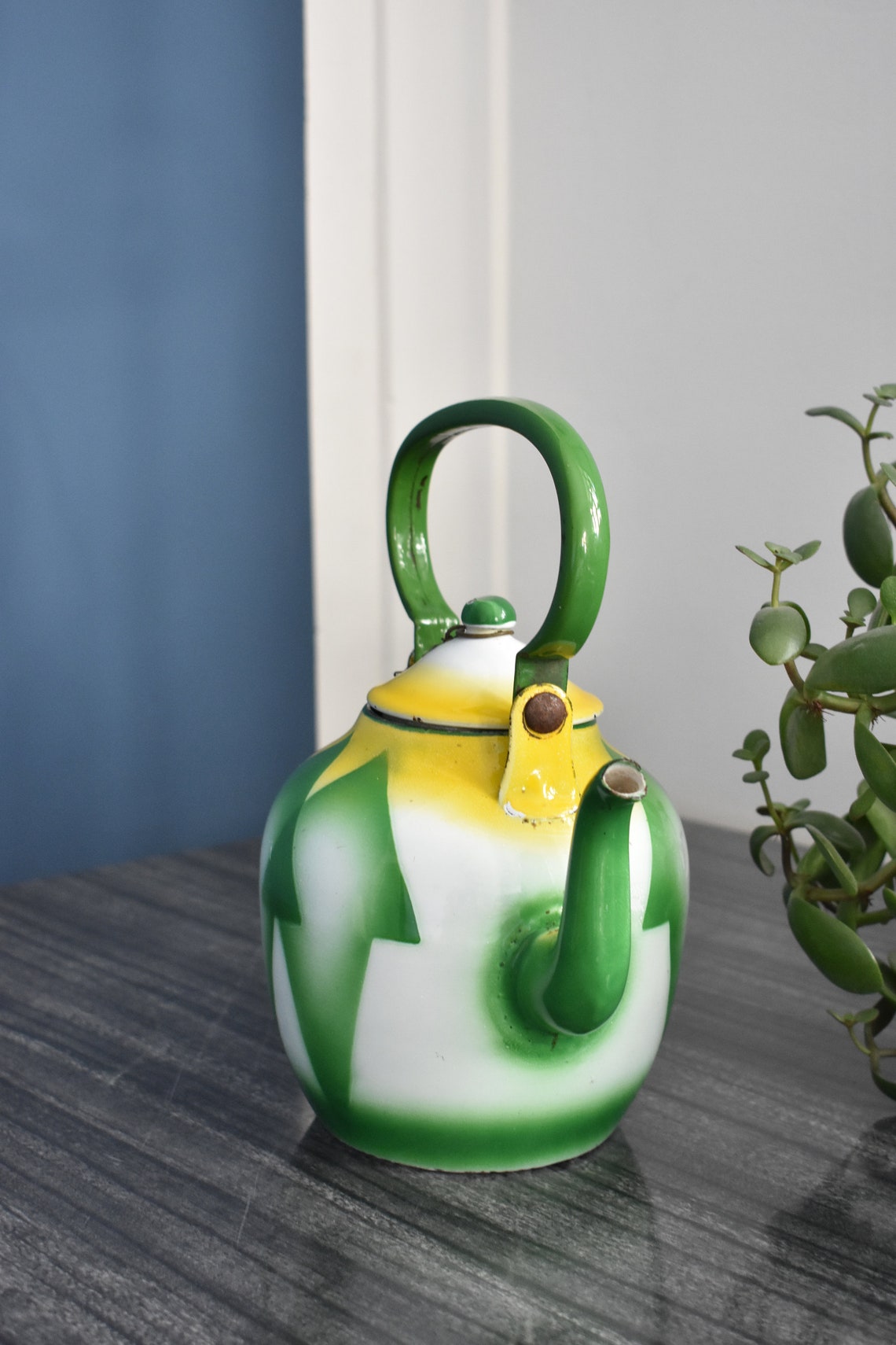 Vintage Enamel Teapot Made in Yugoslavia by Emo Celje / Medium Etsy
