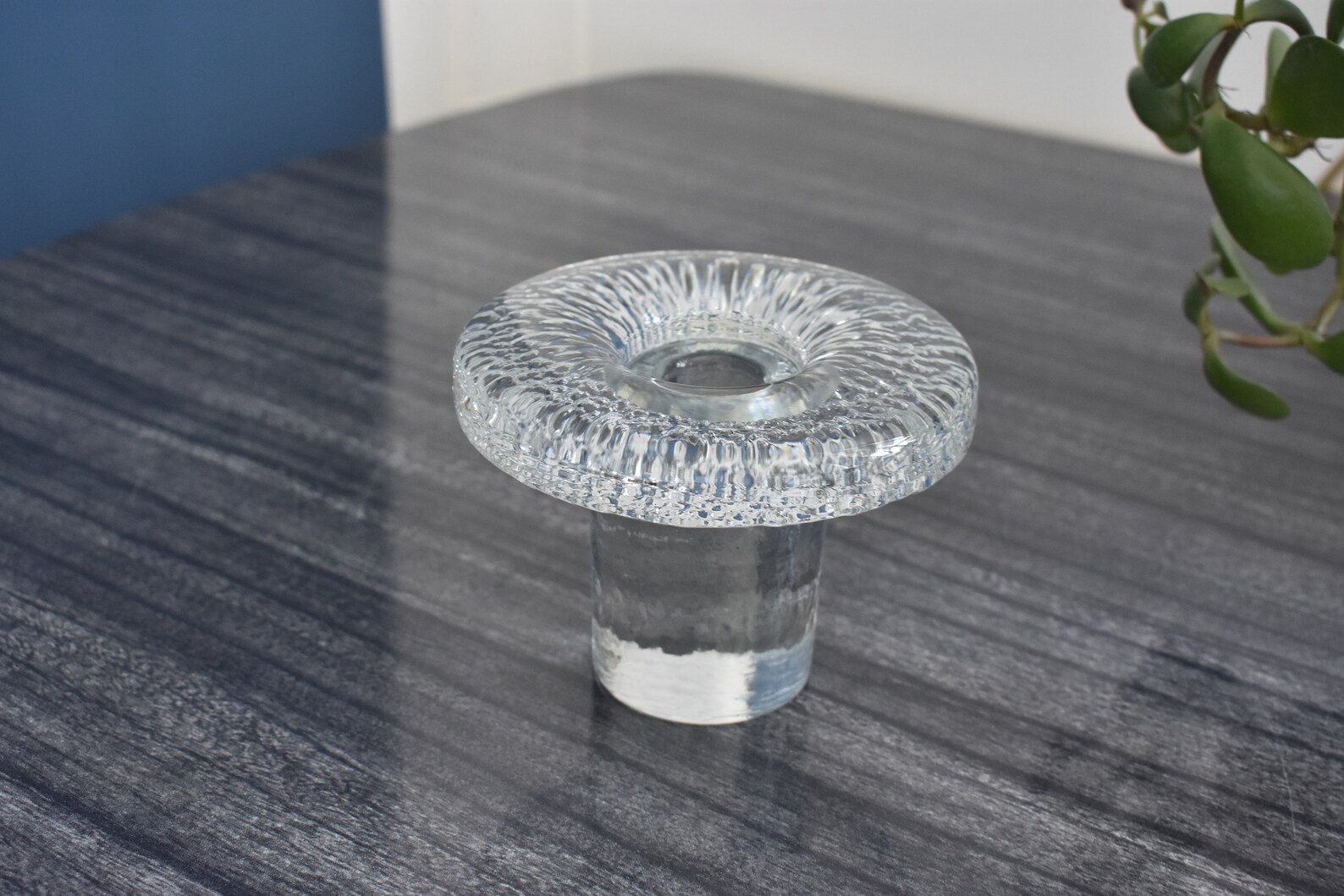 Vintage Scandinavian Style Glass Candle Holder / Pukeberg Etsy