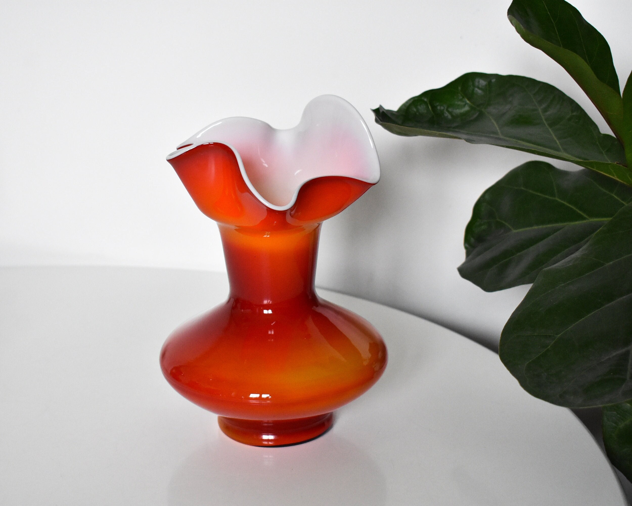 Mid Century Blown Glass Vase by Dragan Drobnjak Made in Etsy