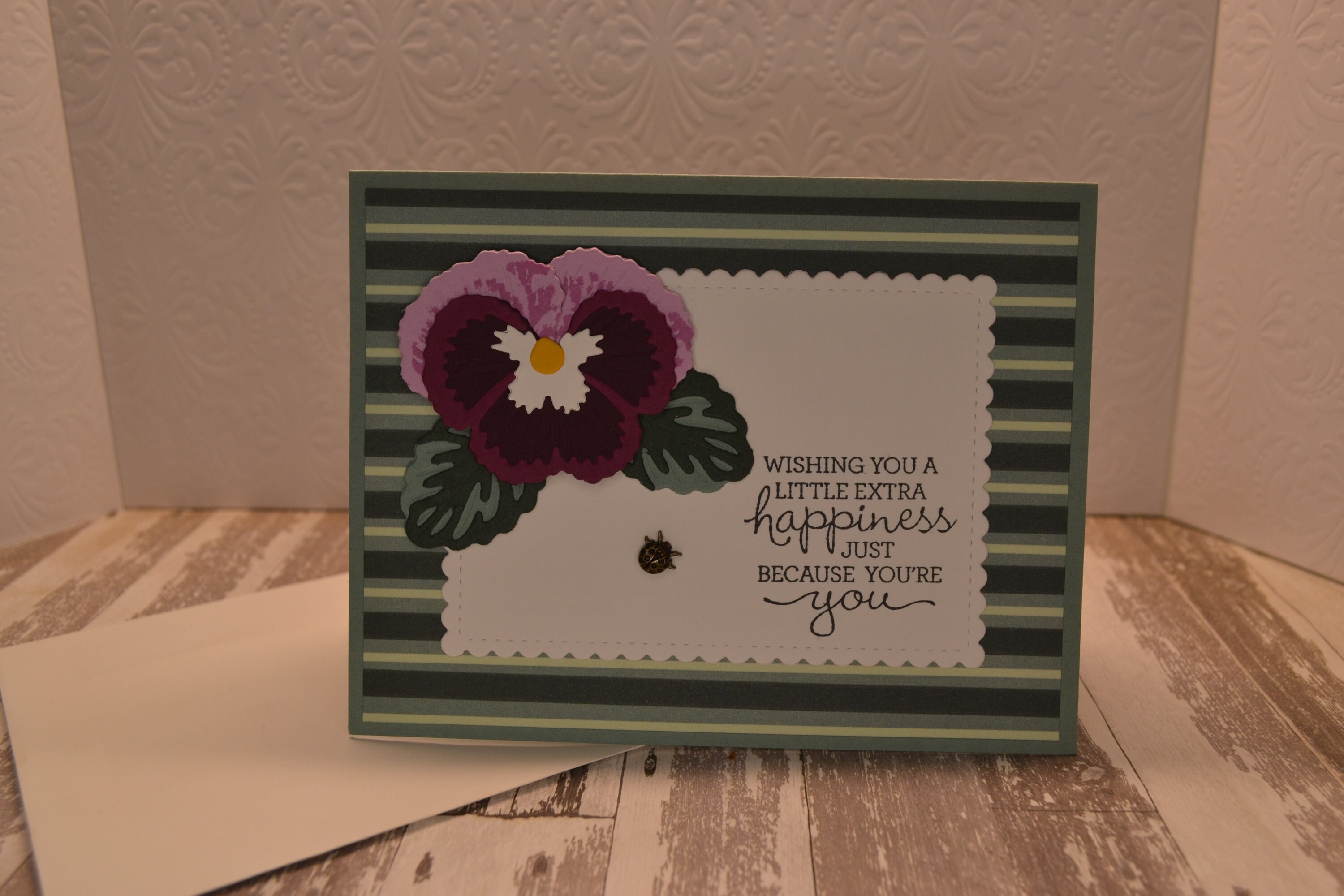 Just Because, Stampin up Pansy Patch Handmade Card - Etsy