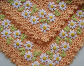 Daisy Flowers Crochet Baby Blanket