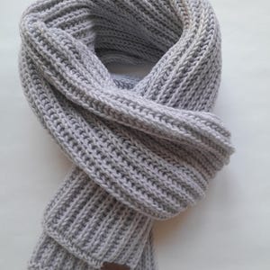 Oversized Men's Knitted Scarf, Big Hand Knit Woolen Unisex