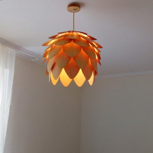 Pendant Light / wood lampshade/pine cone pendant light/Wood lighting/lamp for interior design,dining light,ceiling light,lighting