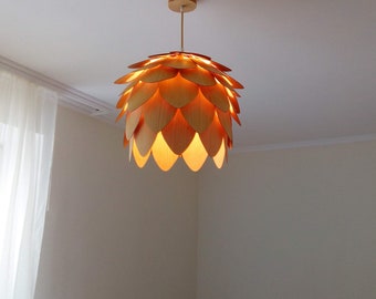 Pendant Light / wood lampshade/pine cone pendant light/Wood lighting/lamp for interior design,dining light,ceiling light,lighting