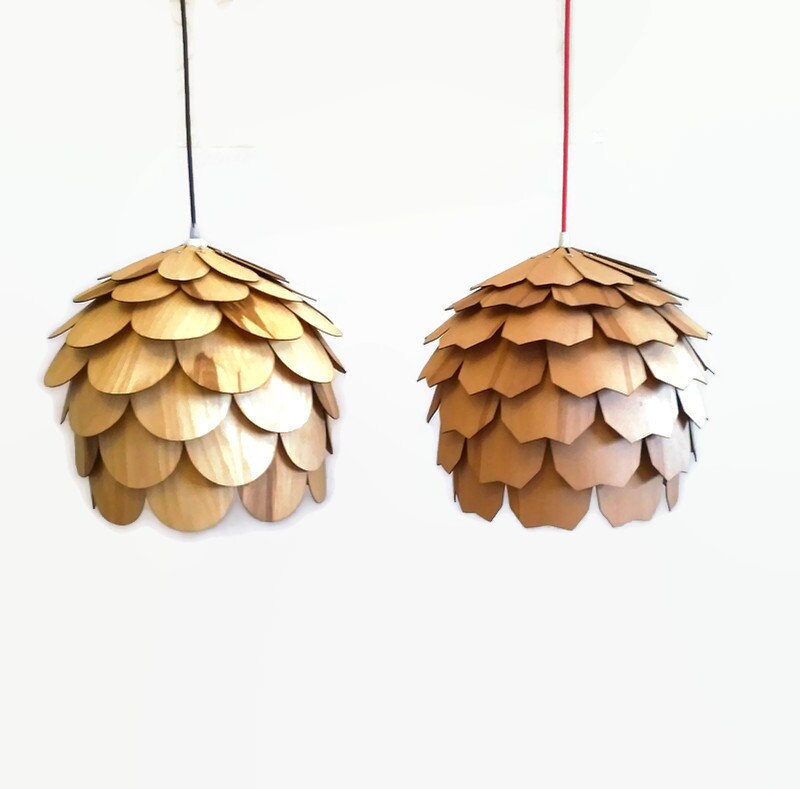Ceiling Lamp / Wood Pendant Light / Wooden Chandelier / Wood Etsy