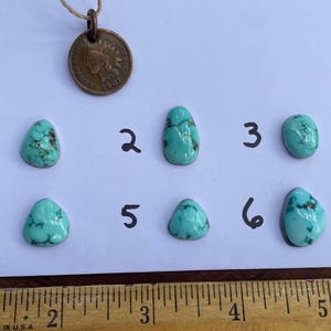 Kingman Turquoise Cabochons, Blue/ Green Turquoise Natural Gemstones,Jewelry Making Cabochons