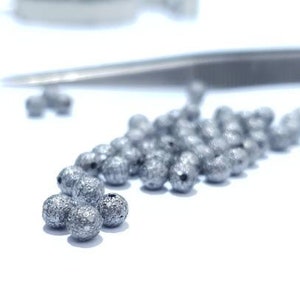 Pave Diamond 4mm Beads Round Beads, Jewelry Making Beads, Necklace Findings Beads, 925 Silver Diamond Round Beads For Jewelry Making, Beads.