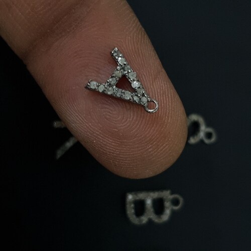 Pave Diamond Initial Pendant For Women 925 Sterling Silver Diamond Pendant alphabet shops diamonds pandent, initial alphabet pandent