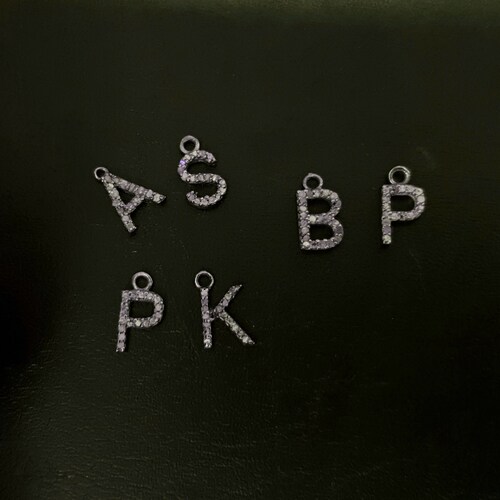 Pave Diamond Initial Pendant For Women 925 Sterling Silver Diamond Pendant alphabet shops diamonds pandent, initial alphabet pandent