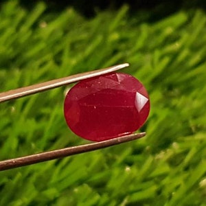 Mozambique Ruby 7.00 cts, Blood Red UNHEATED Ruby, 100%Natural, Ruby Personalized Jewelry,July Birthstone, CERTIFIED Ruby by IGI