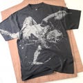 Handmade Bleached James Cook T-Shirt: Faded Black Cotton Unisex Tee product logo