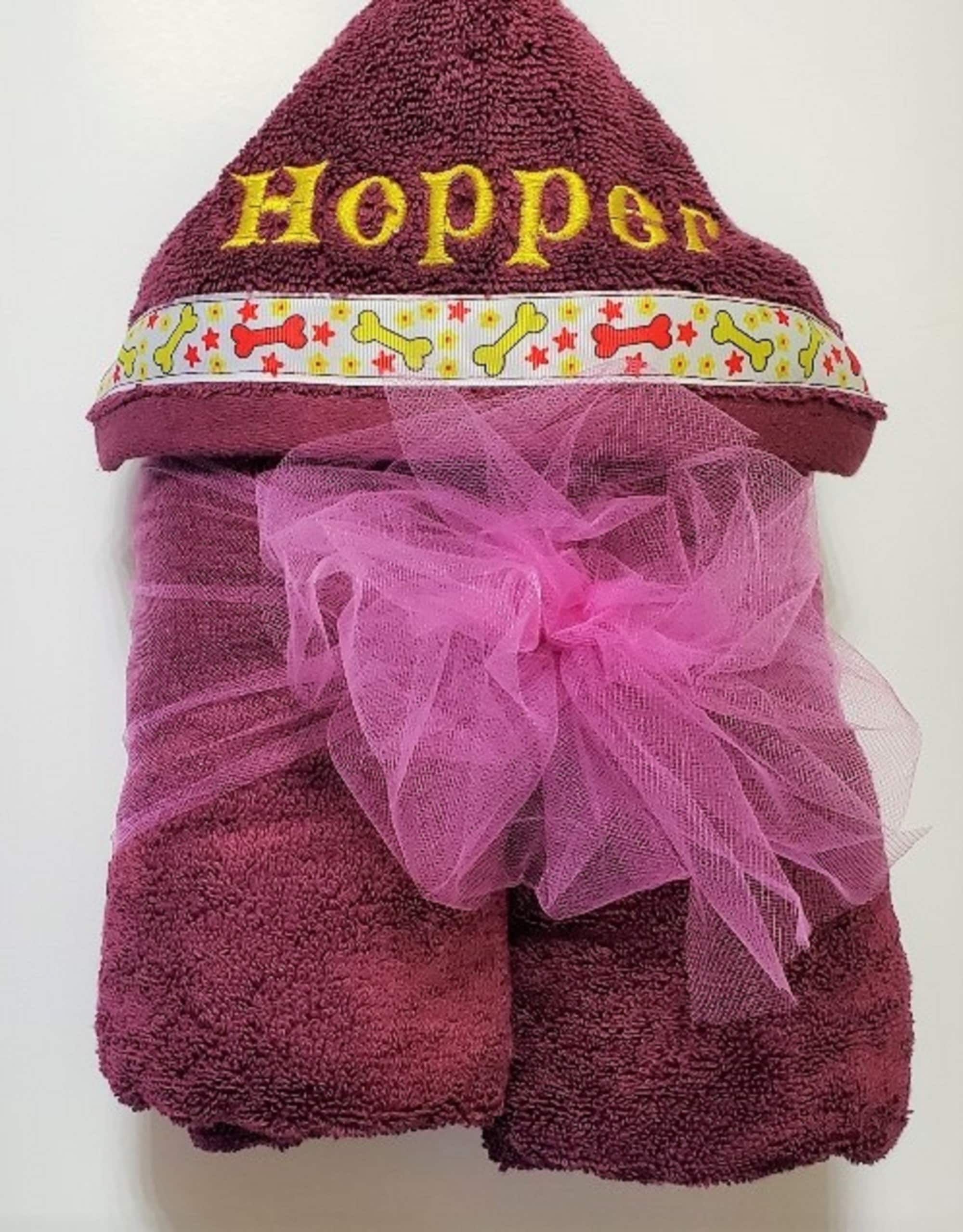 Personalized Dog Towel With Hood Large Dog Bath Towel Pappy Etsy UK