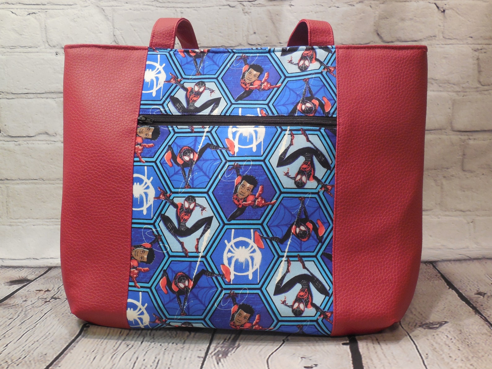 Miles Morales Spiderman Tote Bag Handbag | Etsy