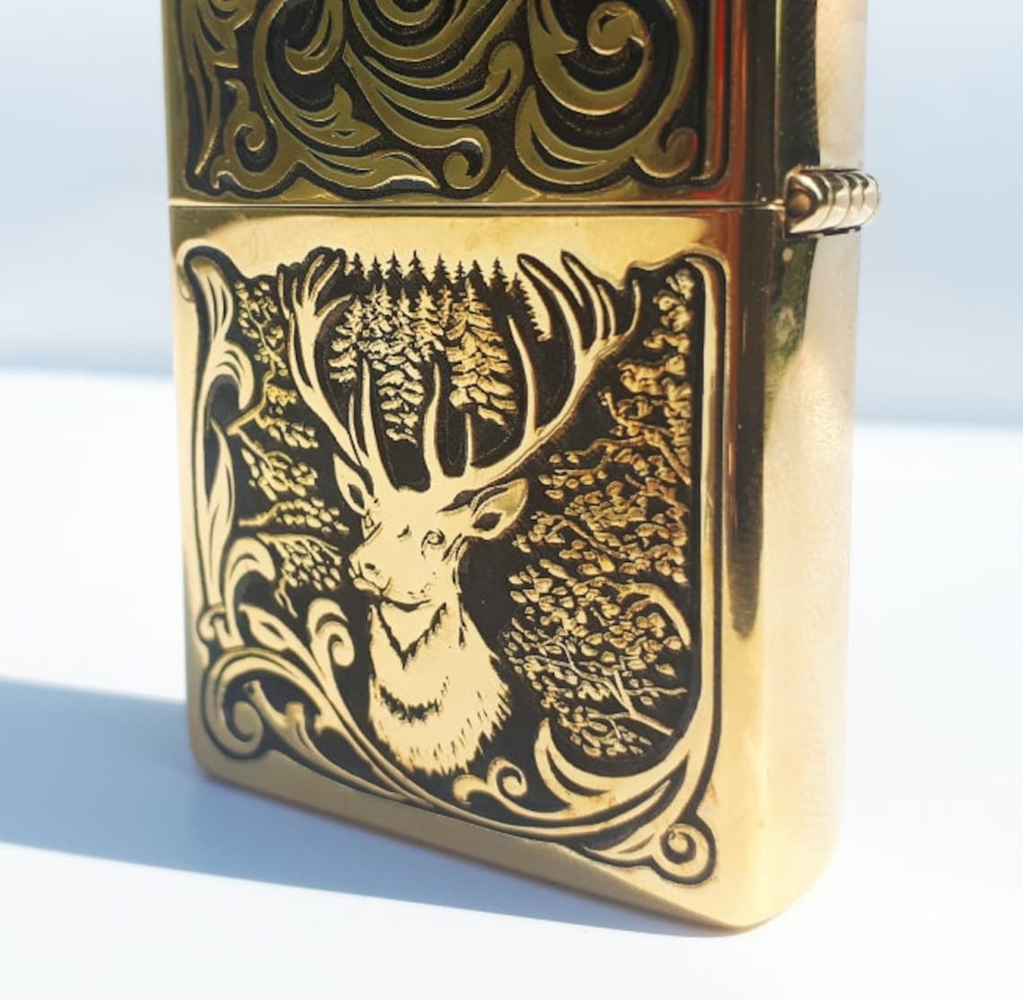 Zippo collectible lighter. Deer. a gift for a collector. Etsy