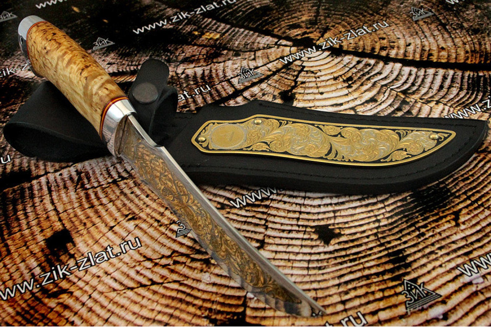 Knife. Wild boar. Hunting knife. luxury collectible gift for Etsy