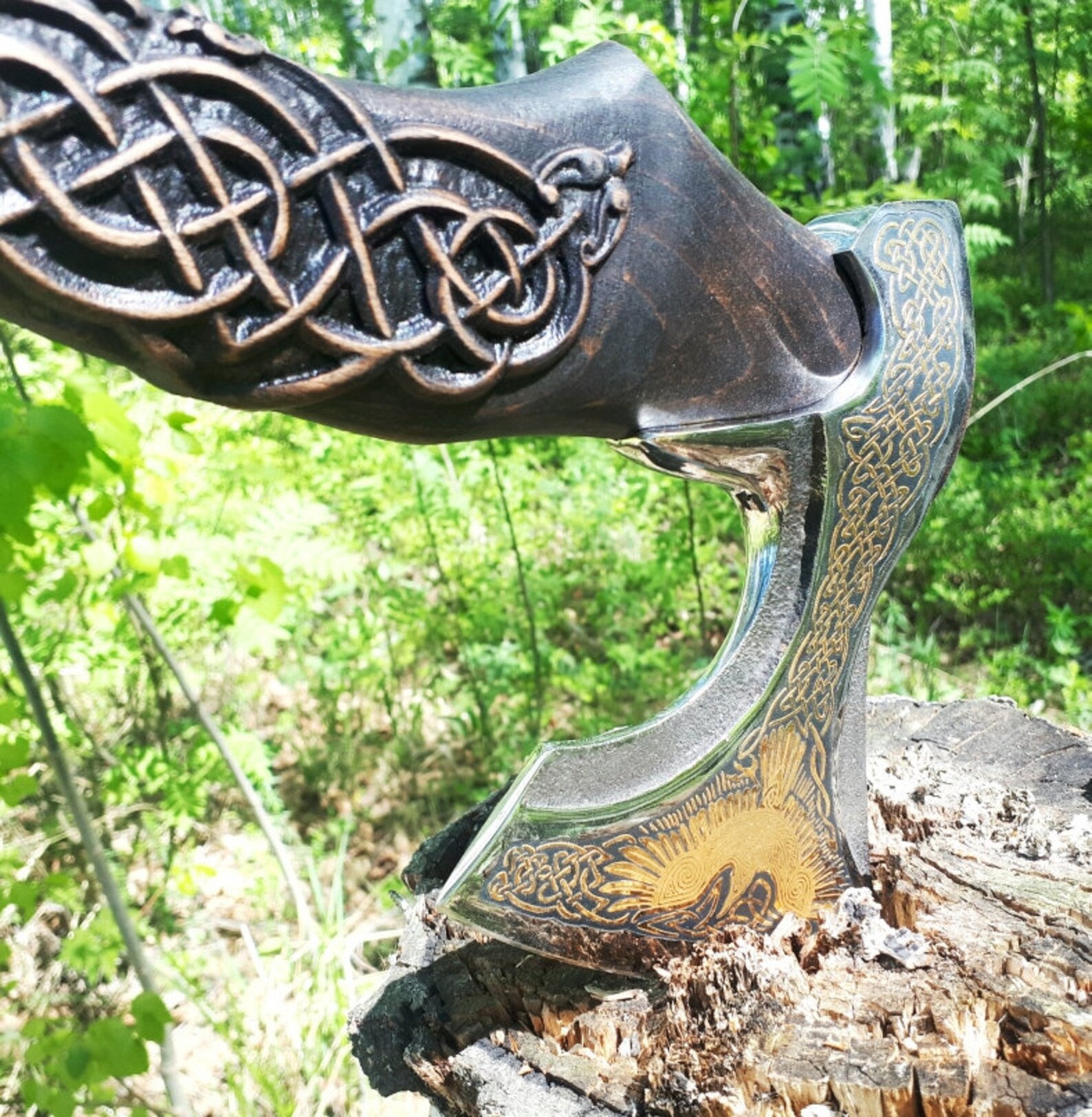 Odin's Raven. A gift axe. Norse mythology. the legendary Etsy
