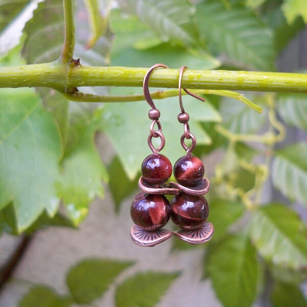 Boucles d'oreilles en oeil de taureau