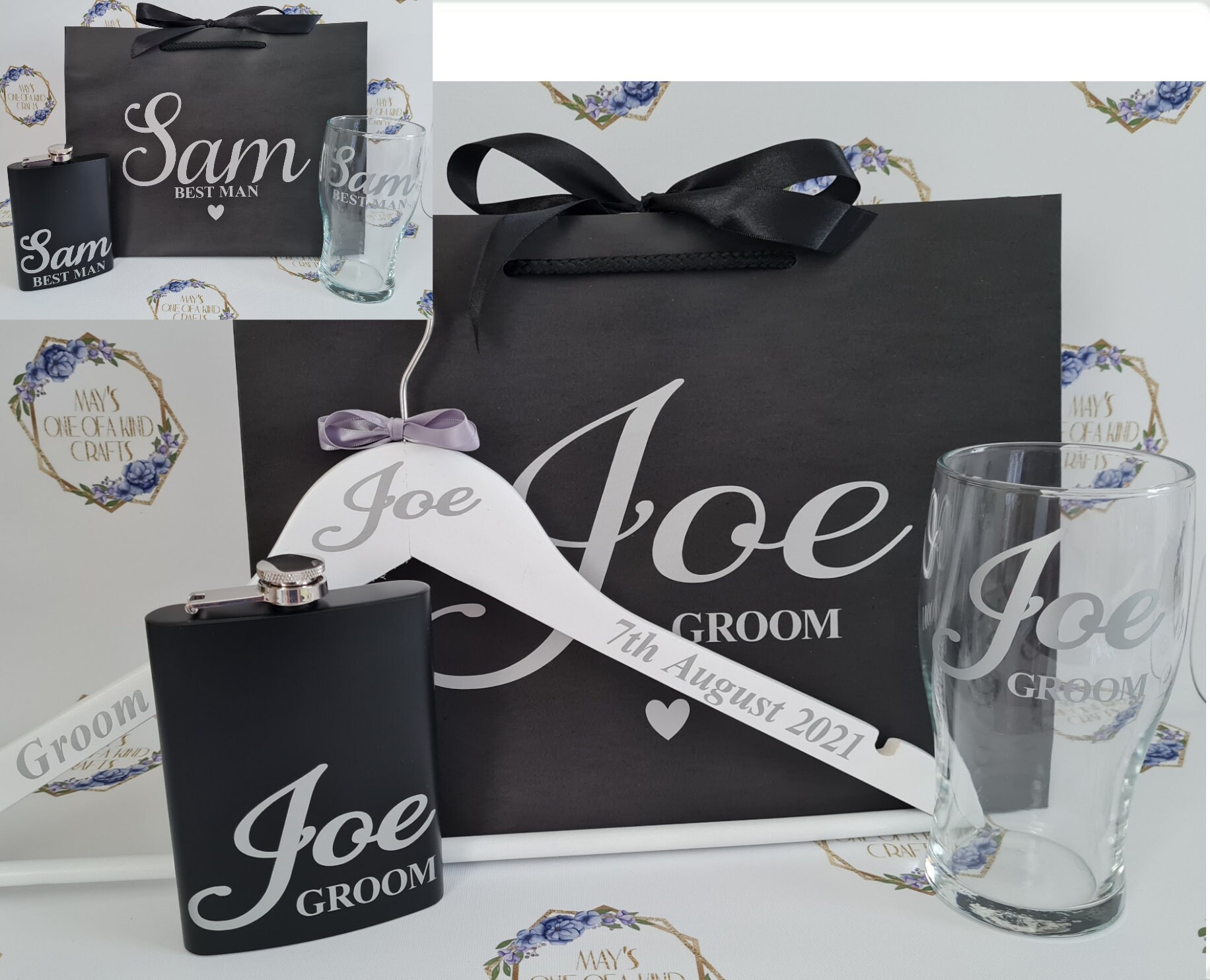 Groomsmen Groom Best Man Wedding gift sets. Personalised Etsy
