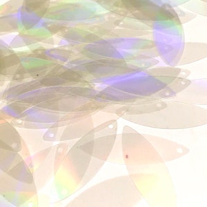 20% RECYCLED PET SEQUINS | 10*30mm Pointed Ovals | 5 grams | 100+ Sequins