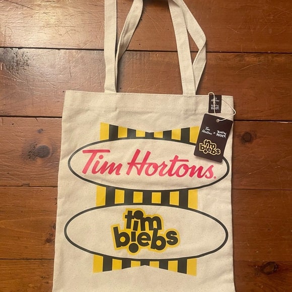 Justin Bieber ジャスティンビーバー トートバッグ レア Tim Horton's X Justin Bieber Biebs Canvas Reusable Shopping