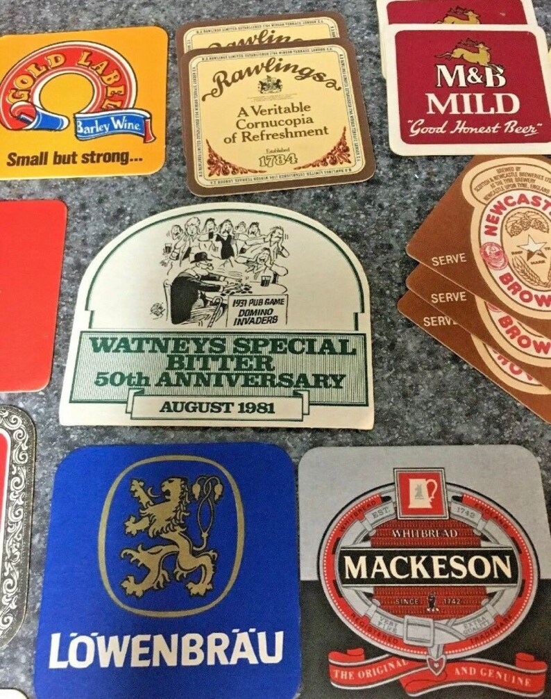 Vintage Bar Coasters Lot Ale 60s/70s Beer Advertising Scotch Etsy