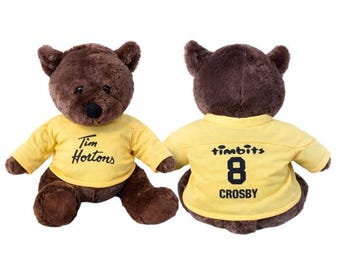 New Tim Hortons Sidney Crosby "Tim Bear" #8 Hockey Teddy Bear