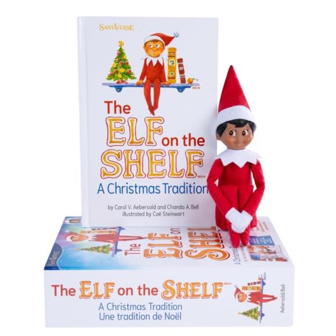 Elf on the Shelf Brown Boy Elf in Box With Book - Etsy