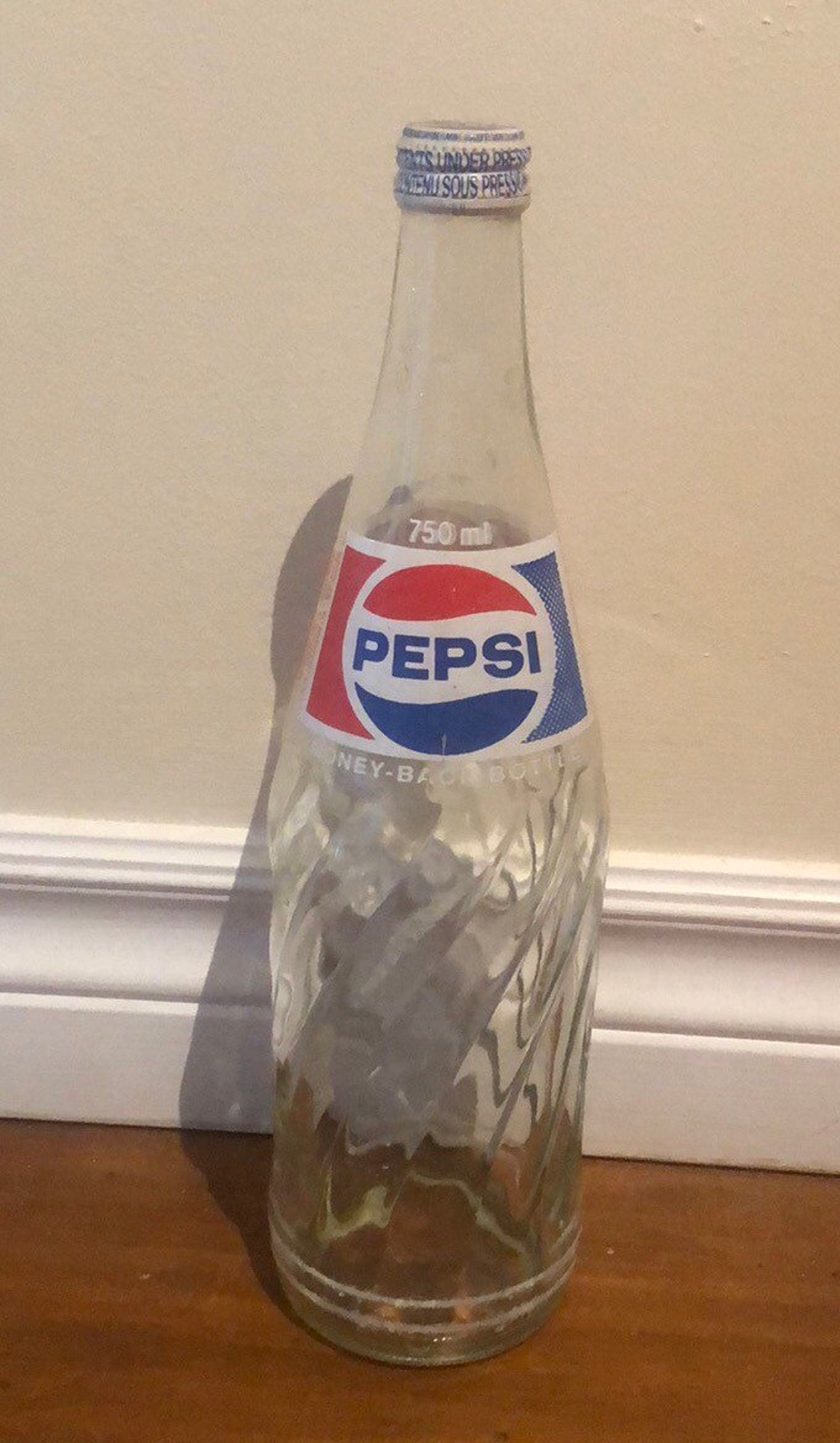 Vintage Glass Pepsi Bottle With Lid 750ml Etsy