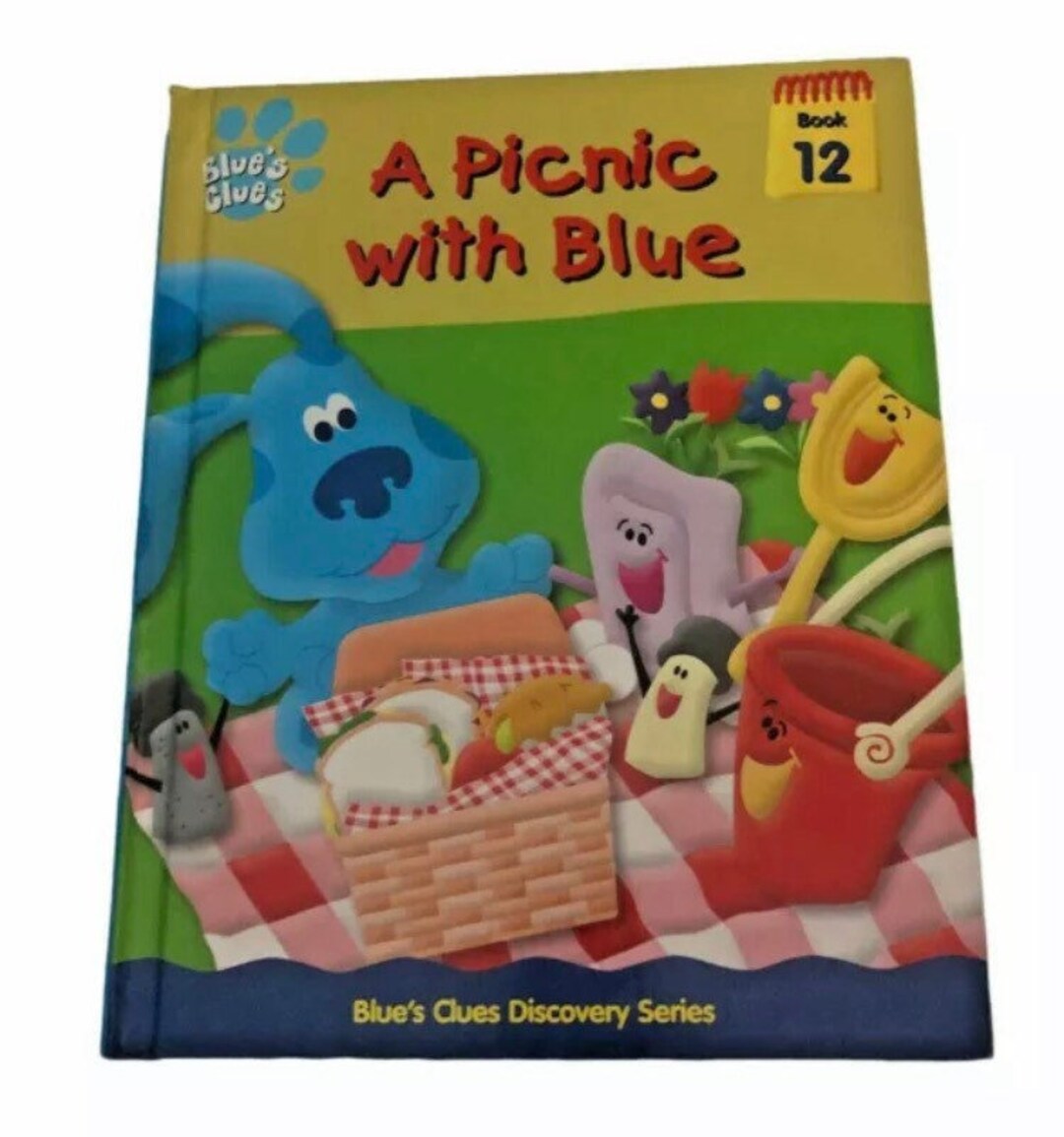 Vintage Blues Clues Hardcover Book A Picnic With Blue Featuring Steve