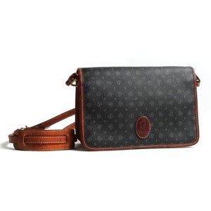 Vintage Pollini Logo Leather Handbag Shoulder Bag Purse