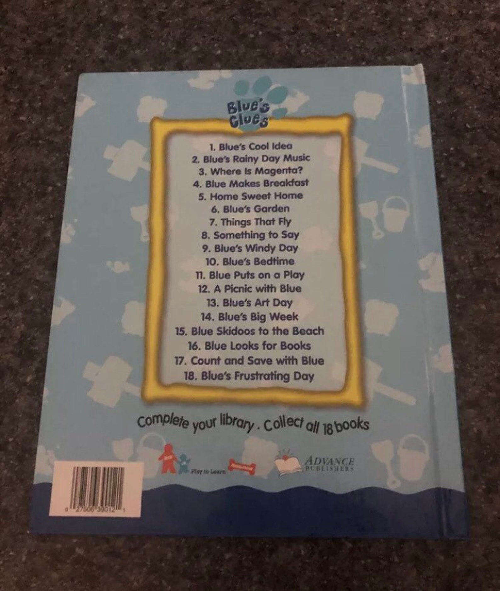 Vintage Blues Clues Hardcover Book A Picnic With Blue Featuring Steve