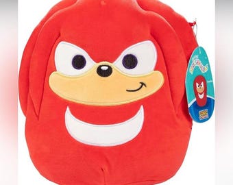 Squishmallows 8” Knuckles - Sonic The Hedgehog Official Jazwares Red Plush Toy