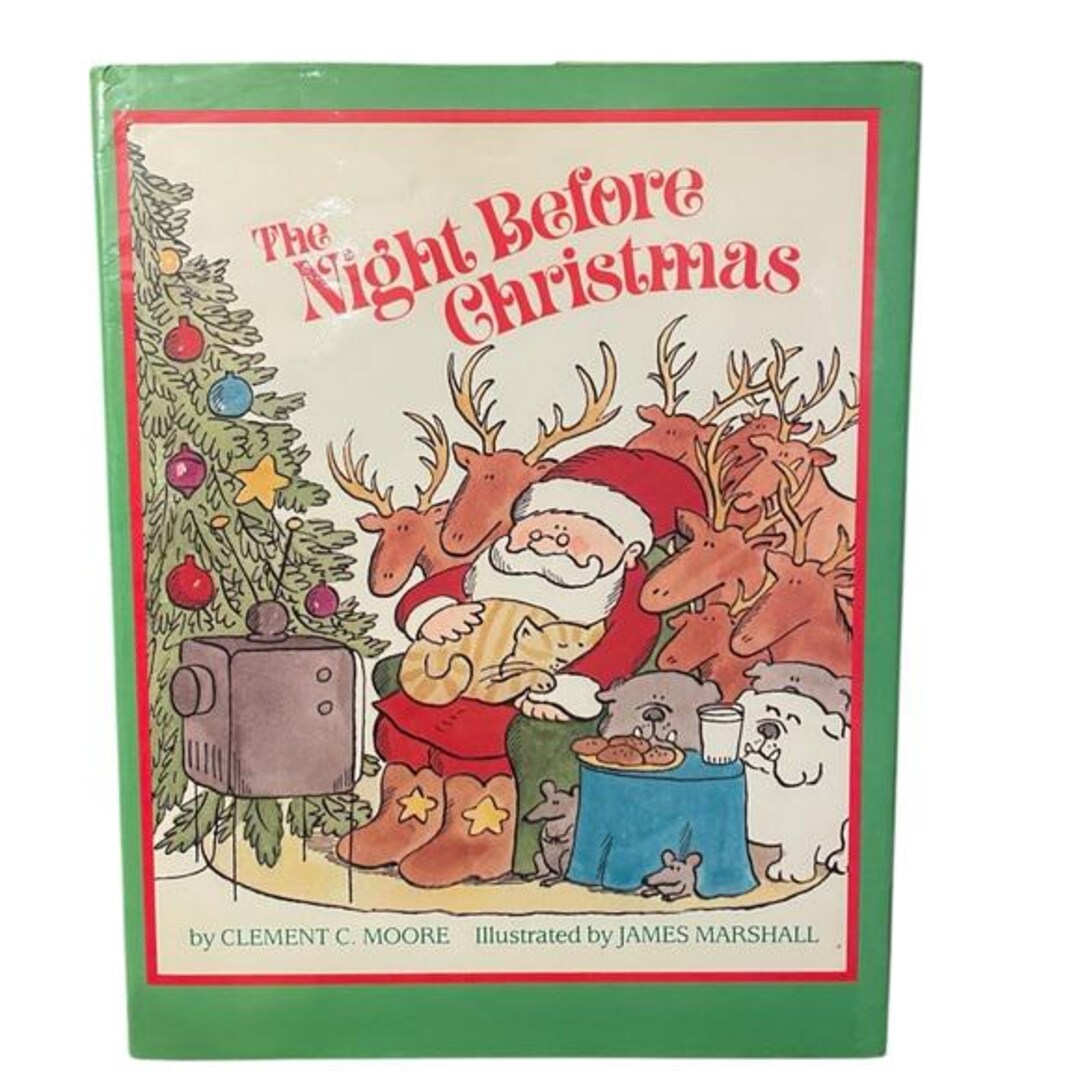 Vintage 1985 the Night Before Christmas Clement C Moore Hardcover